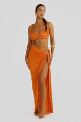 Ensemble Jupe - Haut Dos Nu - Bretelles Ajustables - Tenue Femme Soirée - Élégant et Sexy